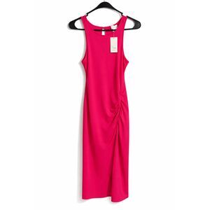 110 A New Day Hot Pink Sleeveless Midi Dress with Side Slit